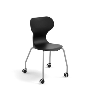 Image de Chaise coque CASTORS noire H 42 cm